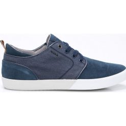 Geox - Buty. Niebieskie buty sportowe męskie marki Geox, z gumy, na sznurówki. W wyprzedaży za 229,90 zł.