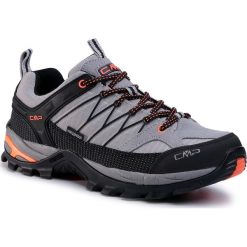 Trekkingi CMP - Rigel Low Trekking Shoes Wp 3Q54457 Cemento/Nero 75UE. Szare trapery męskie CMP, ze skóry, bez zapięcia, trekkingowe. Za 359,00 zł.