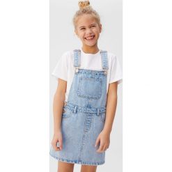 Mango Kids - Sukienka dziecięca Paulina 110-164 cm. Sukienki dziewczęce Mango Kids, bez wzorów, z bawełny, bez rękawów, mini, proste. Za 99,90 zł.