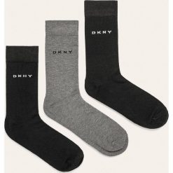 Dkny - Skarpetki (3 pack). Czarne skarpetki męskie DKNY, bez wzorów, z elastanu. W wyprzedaży za 49,90 zł.