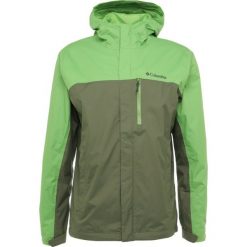 Columbia POURING ADVENTURE Kurtka hardshell mosstone/spring. Brązowe kurtki sportowe męskie marki Columbia, l, z materiału. Za 379,00 zł.
