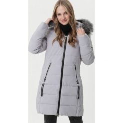 Szara Kurtka Sassafras. Szare kurtki damskie Born2be, na zimę, s, bez wzorów, długie, z kapturem. Za 249,99 zł.