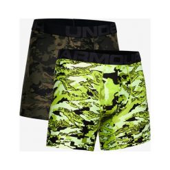 Under Armour Tech™ 6" Bokserki 2 pak Zielony. Zielone bokserki męskie Under Armour, bez wzorów, z elastanu. Za 188,95 zł.