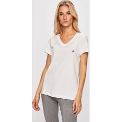 Nike Sportswear - T-shirt. Czarne topy damskie Nike Sportswear, s, bez wzorów, z bawełny, bez kołnierzyka. Za 79,90 zł.