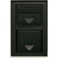Emporio Armani - Portfel. Czarne portfele męskie Emporio Armani, bez wzorów, z poliesteru. Za 719,90 zł.