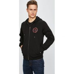 Versace Jeans - Bluza. Czarne bluzy męskie Versace Jeans, xl, z nadrukiem, z elastanu, z kapturem, bez rękawów, z kapturem. W wyprzedaży za 499,90 zł.