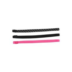 Opaska elastyczna fitness kardio damska. Czarne opaski damskie marki DOMYOS, bez wzorów, z elastanu. Za 14,99 zł.