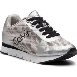 Sneakersy CALVIN KLEIN JEANS - Taline RE9847 Silver. Szare półbuty damskie Calvin Klein Jeans, z jeansu. W wyprzedaży za 419,00 zł.