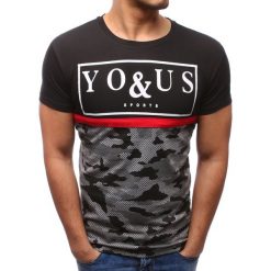 T-shirty męskie z nadrukiem: T-shirt męski z nadrukiem czarny (rx2786)