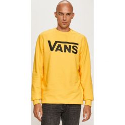 Vans - Bluza. Żółte bluzy męskie Vans, s, z nadrukiem, z bawełny, z okrągłym kołnierzem, bez rękawów, bez kaptura. Za 259,90 zł.