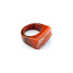 InspiRING Low Tygrysie Paski rozmiar 21. Pomarańczowe pierścionki damskie Brazi druse jewelry, z agatem. Za 240,00 zł.