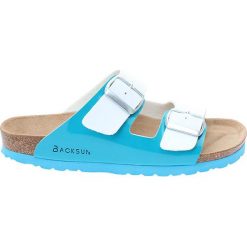 Buty damskie: Klapki w kolorze turkusowo-białym