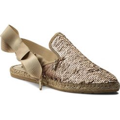 Espadryle PATRIZIA PEPE - 2V7753/A635-R508 Shiny Rose. Szare espadryle damskie Patrizia Pepe, bez wzorów, ze skóry ekologicznej, bez obcasa. W wyprzedaży za 389,00 zł.