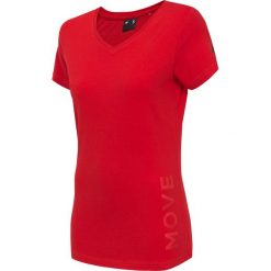 T-shirt damski TSD005 - czerwony. Czerwone t-shirty damskie 4f, bez wzorów, z materiału, bez kołnierzyka. W wyprzedaży za 44,99 zł.