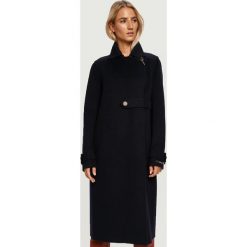 Sportmax Code - Płaszcz. Niebieskie kurtki damskie Sportmax Code, bez wzorów, z wełny, klasyczne. Za 2369,00 zł.