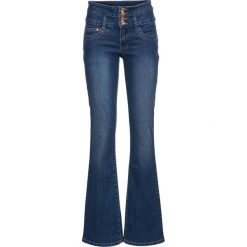 Dżinsy BOOTCUT z wysoką talią bonprix niebieski "stone". Niebieskie jeansy damskie bonprix, bez wzorów, z jeansu. Za 109,99 zł.