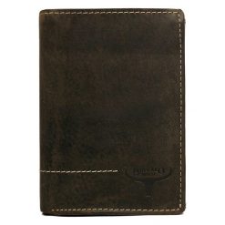Portfel męski skórzany Buffalo Wild N4-H-1. Pomarańczowe portfele męskie BUFFALO WILD, bez wzorów, ze skóry. Za 59,90 zł.