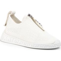 Sneakersy DKNY - Melissa K4946683 Knit White/Wht. Białe półbuty damskie DKNY, ze skóry ekologicznej. W wyprzedaży za 319,00 zł.
