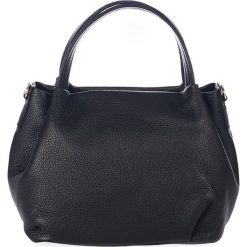 Shopper bag damskie: Skórzana torebka w kolorze czarnym – 28 x 18 x 25 cm