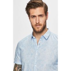 Tom Tailor Denim - Koszula. Niebieskie koszule męskie TOM TAILOR DENIM, xxl, bez wzorów, z bawełny, klasyczne, z klasycznym kołnierzykiem, z krótkim rękawem. W wyprzedaży za 99,90 zł.