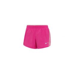 Różowe spodenki damskie Nike do biegania. Różowe spodenki sportowe damskie bez wzorów, z poliesteru, do biegania. Za 99,90 zł.