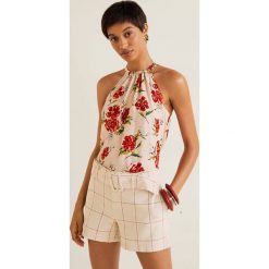 Mango - Szorty Lili. Czerwone szorty damskie Mango, s, w paski, z bawełny, casualowe. Za 119,90 zł.