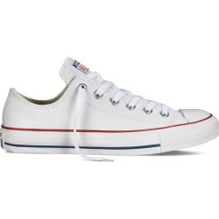 Converse Chuck Taylor All Star Leather 132173C. Trampki męskie Converse, z aplikacjami, ze skóry, klasyczne, bez zapięcia. W wyprzedaży za 259,99 zł.