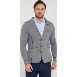 Kardigan "Leith" w kolorze szarym. Szare kardigany męskie Sir Raymond Taylor, s, z bawełny. W wyprzedaży za 173,95 zł.