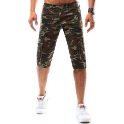 Odzież rowerowa męska: Spodenki męskie camo zielone (sx0532)