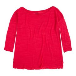 Koszulka w kolorze czerwonym. Czerwone koszulki damskie Pepe Jeans, xxs, bez wzorów, z okrągłym kołnierzem, z długim rękawem. W wyprzedaży za 79,95 zł.