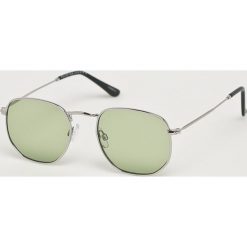 Selected - Okulary 16066731. Szare okulary przeciwsłoneczne męskie Selected, z materiału, prostokątne. W wyprzedaży za 59,90 zł.