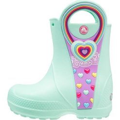 Buty zimowe damskie: Crocs HANDLE IT GRAPHIC Kalosze mint