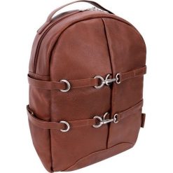 Skórzany plecak męski na laptopa McKlein Oakland brązowy - Brązowy. Pomarańczowe plecaki męskie Mcklein, w paski, eleganckie. Za 783,02 zł.
