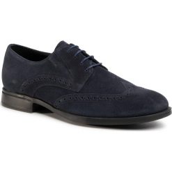 Półbuty GEOX - U Domenico D U029LD 00022 C4002 Navy. Niebieskie półbuty męskie Geox, na co dzień, bez wzorów, z zamszu, bez zapięcia. W wyprzedaży za 379,00 zł.