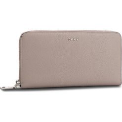 Duży Portfel Damski DKNY - Lg Zip Around R831A658 Warm Grey WG5. Szare portfele damskie DKNY, bez wzorów, ze skóry. W wyprzedaży za 379,00 zł.