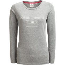 Longsleeve damski TSDL604 - chłodny jasny szary melanż - Outhorn. Szare koszulki damskie Outhorn, bez wzorów, bez kołnierzyka. W wyprzedaży za 29,99 zł.