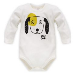 Pinokio Body Chłopięce Funny Dog 68 Białe. Białe body niemowlęce marki Pinokio, z bawełny, z długim rękawem. Za 33,00 zł.