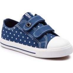 Trampki BIG STAR - DD374083 Navy. Niebieskie trampki dziewczęce BIG STAR, bez wzorów, z gumy, na rzepy. Za 99,00 zł.
