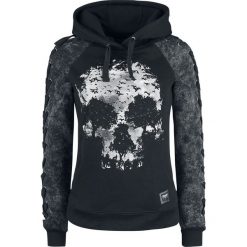 Bluzy rozpinane damskie: Black Premium by EMP Promises Bluza z kapturem damska czarny/szary