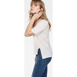 G-Star Raw - Top. Białe bluzki damskie G-Star RAW, s, bez wzorów, z bawełny, retro, bez kołnierzyka, z krótkim rękawem. Za 169,90 zł.