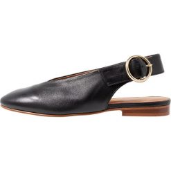 L'INTERVALLE ORLEAN Baleriny black. Czarne baleriny damskie marki L'INTERVALLE, bez wzorów, ze skóry, bez obcasa. Za 379,00 zł.