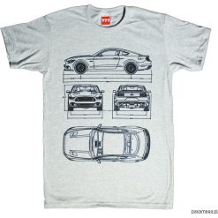 Koszulka FORD MUSTANG NEW GRAY tshirt. Szare koszulki męskie Pakamera, m, bez wzorów, bez kołnierzyka, bez rękawów. Za 77,00 zł.
