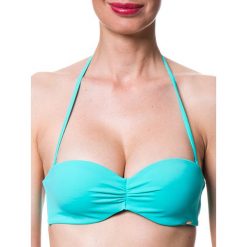 Biustonosz bikini w kolorze turkusowym. Niebieskie biustonosze z fiszbinami Skiny, z materiału. W wyprzedaży za 60,95 zł.