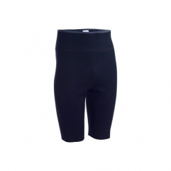 Spodenki fitness typu "sauna" męskie. Czarne bermudy męskie DOMYOS, z elastanu. Za 59,99 zł.