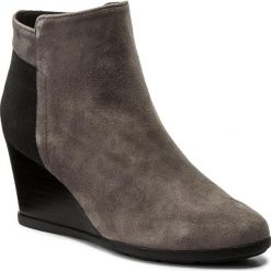 Botki GEOX - D Inspirat.Wed C D745ZC 00021 C6004 Chestnut. Szare botki damskie na obcasie Geox, z materiału. W wyprzedaży za 339,00 zł.