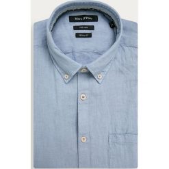 Marc O'Polo - Koszula. Białe koszule męskie Marc O'Polo, s, bez wzorów, ze lnu, casualowe, polo, z krótkim rękawem. W wyprzedaży za 249,90 zł.