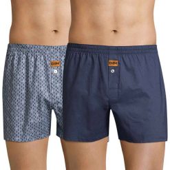 Dwupak luźnych męskich bokserek DIM Loose. Szare bokserki męskie marki DIM, z bawełny. Za 82,99 zł.