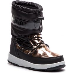 Śniegowce MOON BOOT - W.E. Jr Girl Soft Wp 34051700001 Black/Copper. Czarne śniegowce dziewczęce marki Moon Boot, bez zapięcia. W wyprzedaży za 269,00 zł.