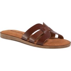 Klapki TAMARIS - 1-27102-24 Cognac 305. Pomarańczowe klapki damskie Tamaris, bez wzorów, ze skóry, bez obcasa. Za 199,00 zł.
