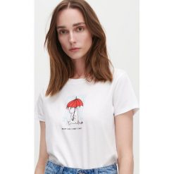 T-shirt Muminki - Biały. Białe t-shirty damskie Reserved, xl, bez wzorów, bez kołnierzyka. Za 39,99 zł.